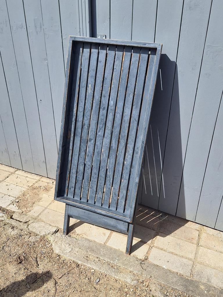 Grijsblauwe houten klaptafel - Handig en compact, Huis en Inrichting, Tafels | Eettafels, Gebruikt, 50 tot 100 cm, 50 tot 100 cm