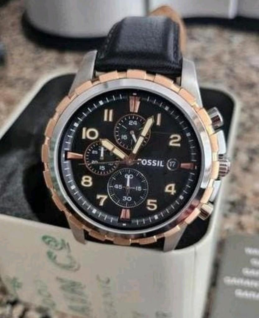 Fossil horloge, Ophalen of Verzenden, Zo goed als nieuw, Leer, Overige merken