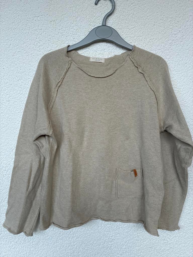 Nixnut trui raw beige maat 122, Ophalen of Verzenden, Gebruikt, Jongen of Meisje, Trui of Vest