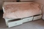 Ikea Hemnes bedbank met 3 lades - Wit, Huis en Inrichting, Ophalen, Scandinavisch, Klassiek, Wit, Tweepersoons