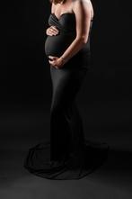 Zwangerschaps Jurk voor Fotoshoot, Zwart, Maat 42/44 (L), Ophalen of Verzenden, Onder de knie
