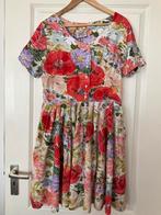 Vintage katoenen doorknoopjurk met bloemen Sign of the time, Maat 38/40 (M), Overige kleuren, Ophalen of Verzenden, Knielengte