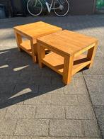 2 kleine tafeltjes, Minder dan 55 cm, Gebruikt, Vierkant, Geen idee