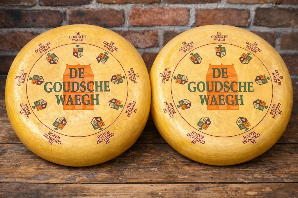 Decoratief Kaaswiel KAAS - De Goudsche Waegh - Ø 35, Ophalen of Verzenden, Gebruikt, Geel, Kunststof