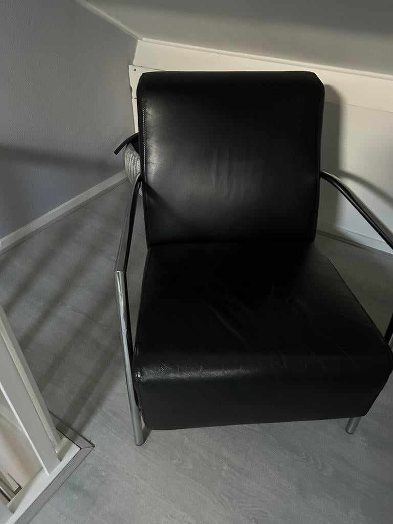 2 mooie echt lederen fauteuils van montel i.z.g.st, Ophalen, Zo goed als nieuw, 75 tot 100 cm, 50 tot 75 cm