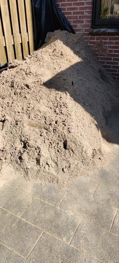 Geel straatzand/ophoogzand, Tuin en Terras, Zand, Ophalen, Gebruikt, Straatzand