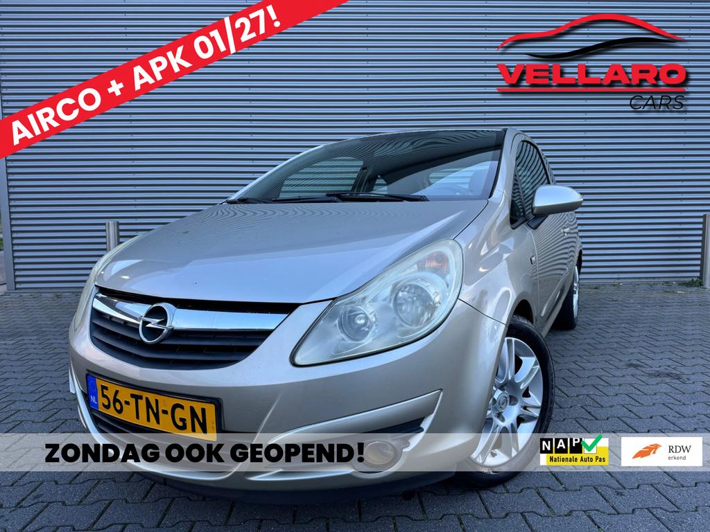 Opel Corsa 1.2 APK | BT | NW. KETTING| TREKHAAK| NAVI, Voorwielaandrijving, 40 €/maand, Zwart, 4 cilinders