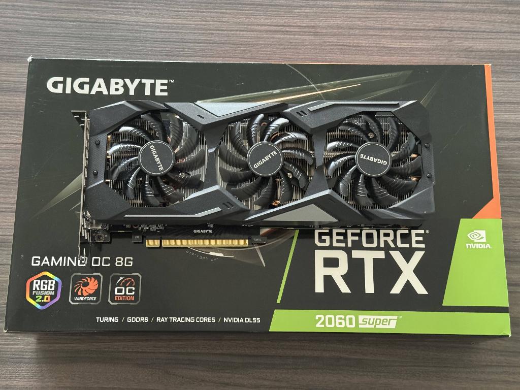 Gigabyte Nvidia RTX 2060 Super 8GB 3x fans, Computers en Software, Videokaarten, PCI-Express 3, GDDR6, Ophalen of Verzenden, Zo goed als nieuw