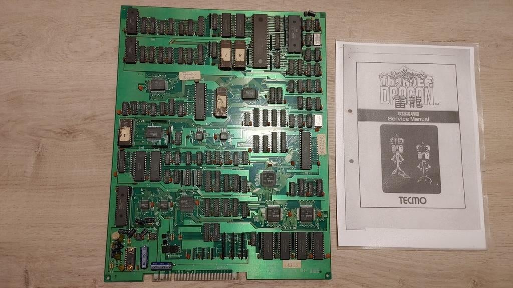Thunder Dragon Arcade PCB met Service Manual, Gebruikt, Shooter, 1 speler, Ophalen of Verzenden