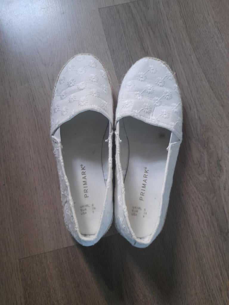 Ballerina's maat 39, Primark, Wit, Gedragen, Ballerina's