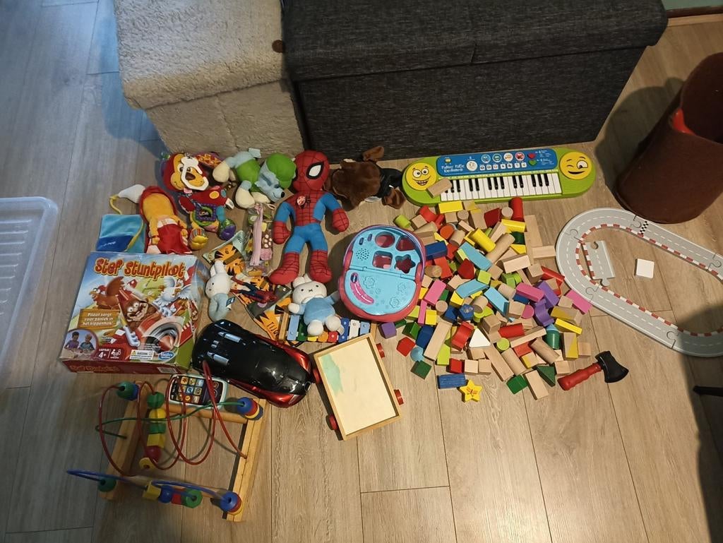 Grote speelgoedbundel: Spiderman, blokken, spelletjes, Ophalen of Verzenden, Gebruikt, Jongen of Meisje