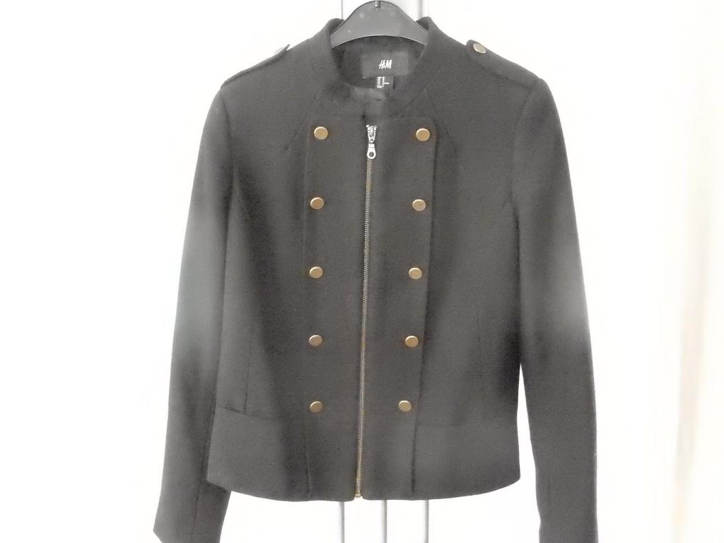 Nieuw kort zwart piccolo jasje 50% wol, maat 40, Maat 38/40 (M), H&M, Zwart, Nieuw