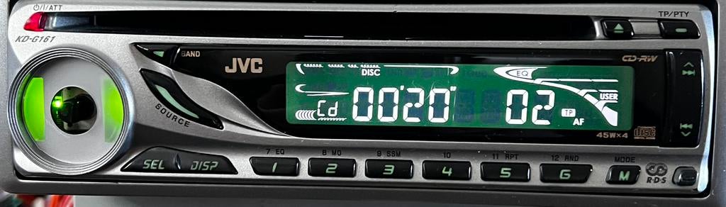Een losse autoradio JVC KD-G161 met CD speler ZGAN, Ophalen of Verzenden, Zo goed als nieuw