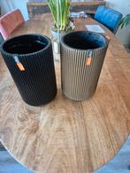 Capi Europe bloempotten (2 stuks) - zwart en goud, Tuin en Terras, Kunststof, Rond, Ophalen of Verzenden, Zo goed als nieuw