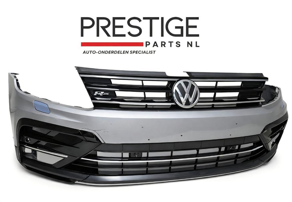 Voorbumper VW Tiguan 5NA R-line 6xPDC KLS ORGINEEL BUMPER, Gebruikt, -, Ophalen of Verzenden, Bumper