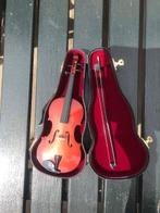 houten miniatuur viool in kistje, Ophalen of Verzenden