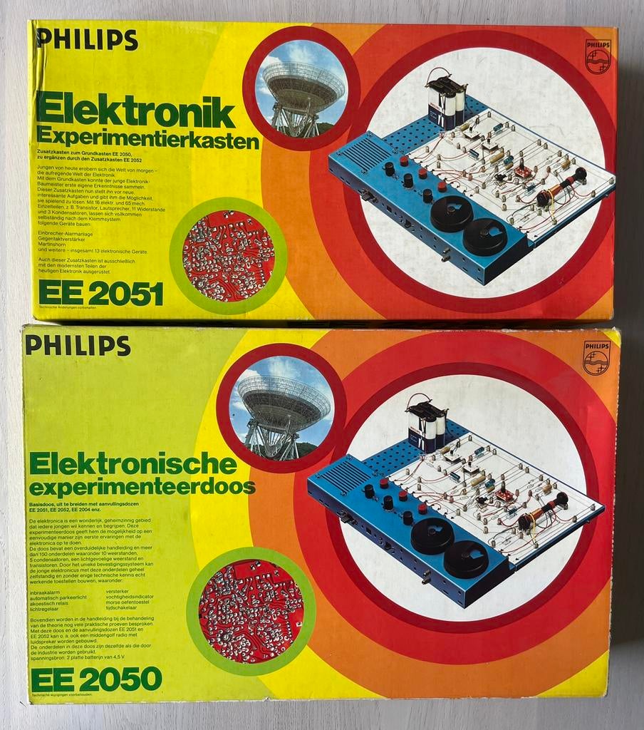 Philips EE2050 & EE2051 Elektronische experimenteerdoos, Ophalen of Verzenden, Gebruikt