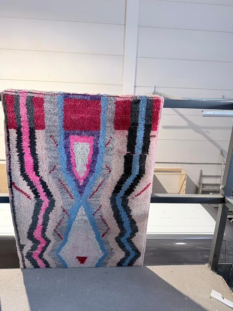 Prachtige Marokkaanse Berber / Loper 380x75cm, Gebruikt, 200 cm of meer, Crème, Rechthoekig