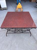 Prachtige marmeren salontafel 100 bij 100 47 hoog, Ophalen, Overige materialen, Gebruikt, Vierkant