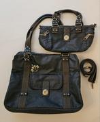 Mooie set van 2 carbon bruine Kipling tassen met laptophoes., Ophalen of Verzenden, Zo goed als nieuw, Bruin, Schoudertasje