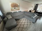 Comfortabel grijs stoffen L-bankstel - Sanders Wonen, Ophalen, Zo goed als nieuw, Stof