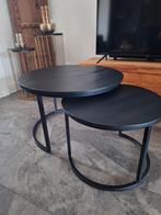 Zgan. Set Mango Houten Salontafels., Ophalen, 50 tot 100 cm, Rond, 50 tot 100 cm