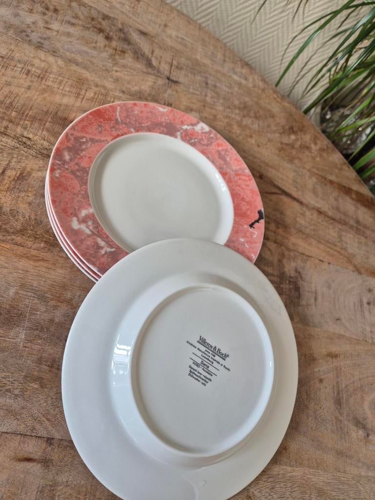 Villeroy & Boch Sienna ontbijtborden - set van 4, Gebruikt, Ophalen of Verzenden, Bord(en), Overige stijlen