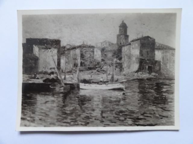 oude foto, Vieux Port Quartier des pécheurs à Saint Tropez, Antiek en Kunst, Kunst | Tekeningen en Foto's, Verzenden