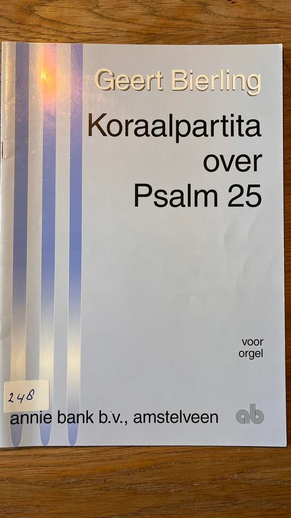 Voor orgel: Geert Biering Koraalpartita over Psalm 25, Muziek en Instrumenten, Orgel, Overige genres, Ophalen of Verzenden, Zo goed als nieuw