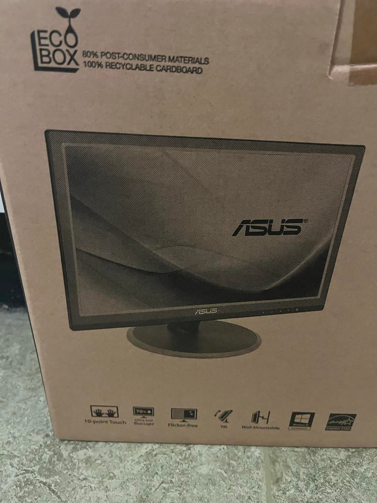 ASUS VT168H LCD Monitor - Nieuwstaat, Touchscreen, Ophalen, HD, Touchscreen, Nieuw
