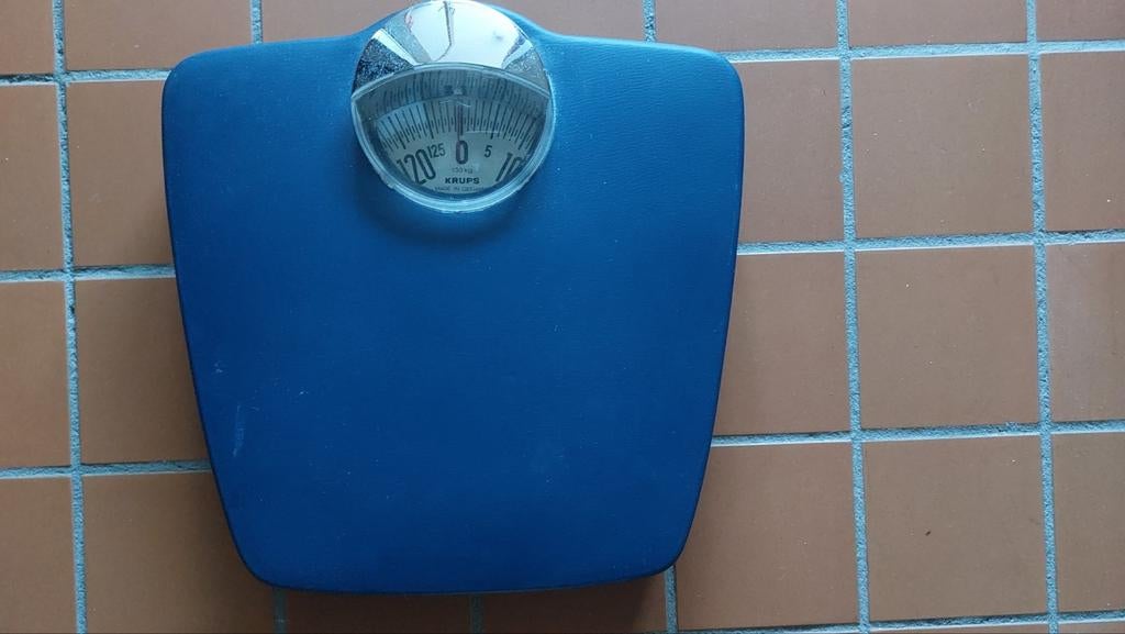 Vintage Krups personenweegschaal, jaren '70, Witgoed en Apparatuur, Weegschalen, Gebruikt, Personenweegschaal, 500 gram of grover