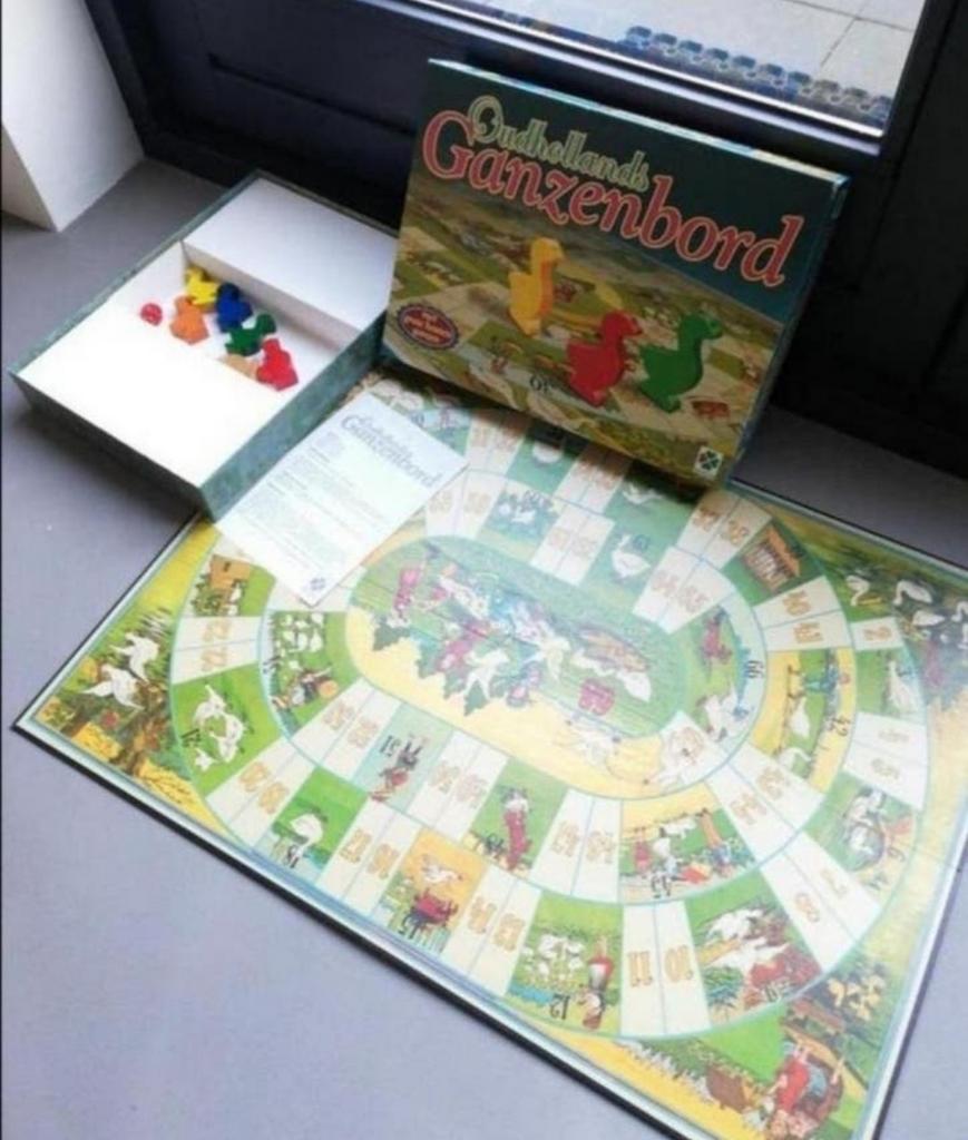Oudhollands ganzenbord XL, Vijf spelers of meer, Ophalen of Verzenden, Zo goed als nieuw