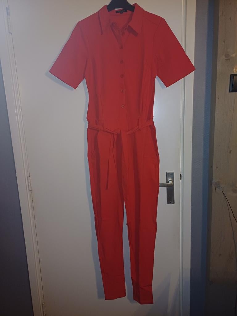 Rode Mi Piace Travel Jumpsuit S, Korte Mouw, Skinnypijp, Kleding | Dames, Jumpsuits, Nieuw, Ophalen of Verzenden, Maat 36 (S)