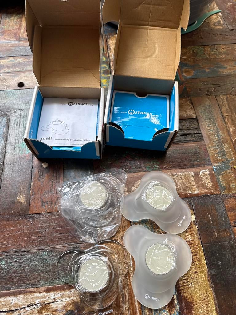 Mathmos Melt theelichthouders - Nieuw in doos, Overige materialen, Wit, Nieuw, Ophalen of Verzenden