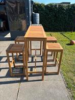 Bartafel met 4 krukken, Huis en Inrichting, Ophalen, Zo goed als nieuw