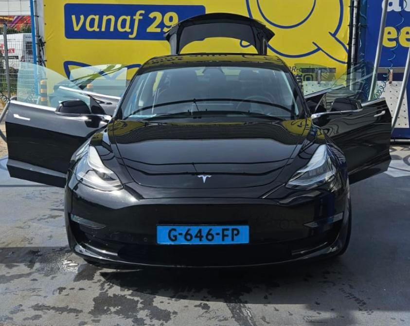 Tesla Model 3 2019 Zwart, Auto's, Automaat, 1831 kg, Zwart, Overige bekleding