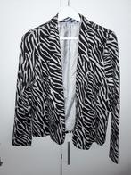 Miss Etam Zwart/Grijs Jasje Met Zebra Print Maat 46, Kleding | Dames, Jasjes, Kostuums en Pakken, Zwart, Maat 46/48 (XL) of groter
