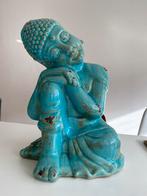 Turqoise Buddha beeld van keramiek, Ophalen, Zo goed als nieuw, Dier