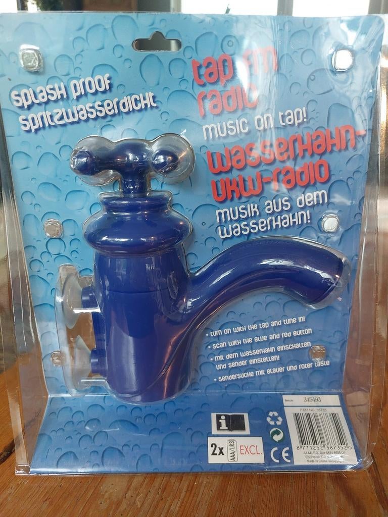 Badkamer radio kraan, Ophalen of Verzenden, Nieuw, Blauw, Overige typen