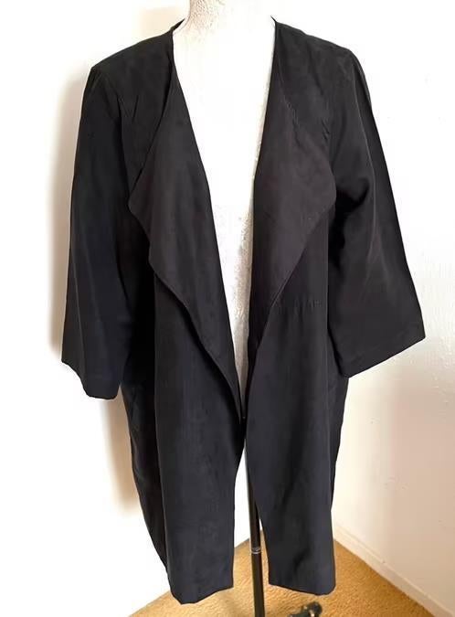 X-Two suède look jasje maat 50[v], Kleding | Dames, Jasjes, Kostuums en Pakken, Zo goed als nieuw, Jasje, Maat 46/48 (XL) of groter