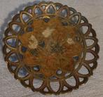 Indiaas (offer)schaaltje met emaille en opengewerkte rand, Ophalen of Verzenden