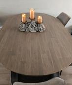 Mooie Deense massieve eet tafel 6 pers met eiken kruis poot, Ophalen, Ovaal, 200 cm of meer, 100 tot 150 cm