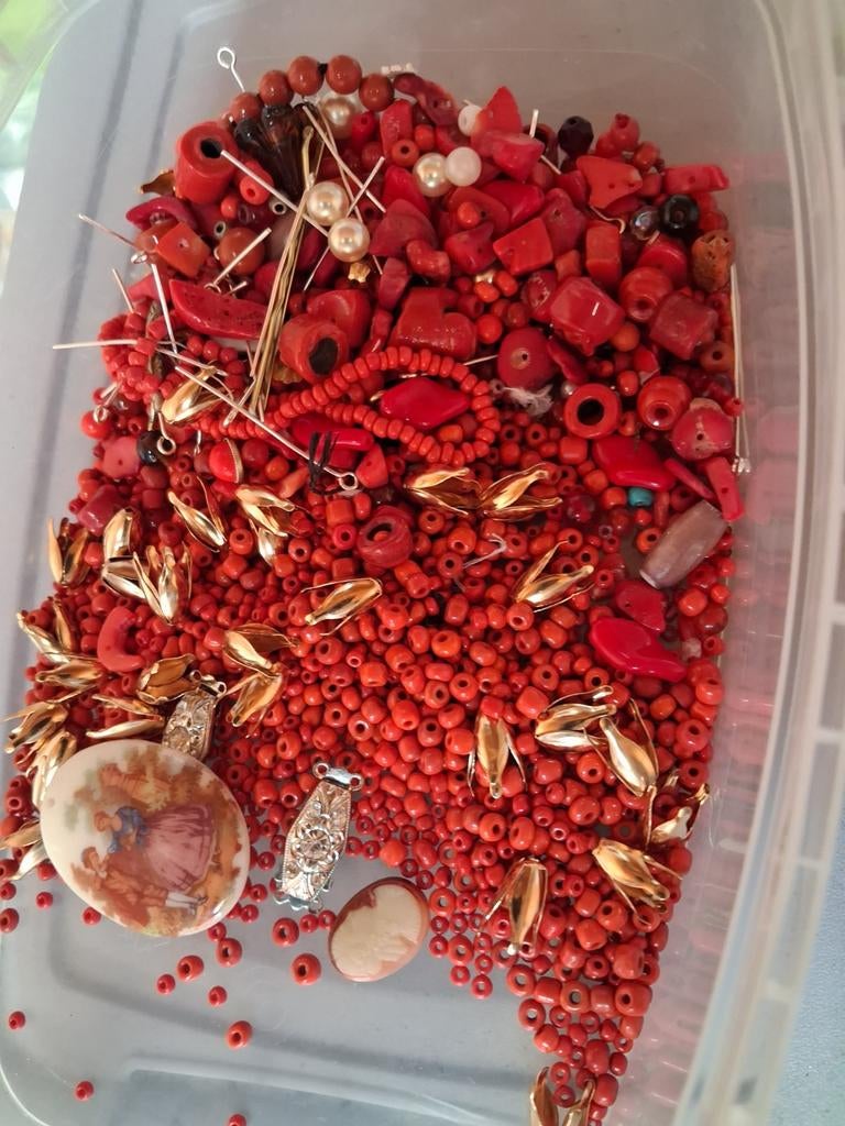 Antieke kralen uit boedelruiming, Ophalen of Verzenden, Overige materialen, Ketting
