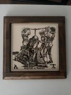 42 Blj Wandtegel 'Paostcie 42 Painfbat' - Ouderweekend 1981, Ophalen of Verzenden