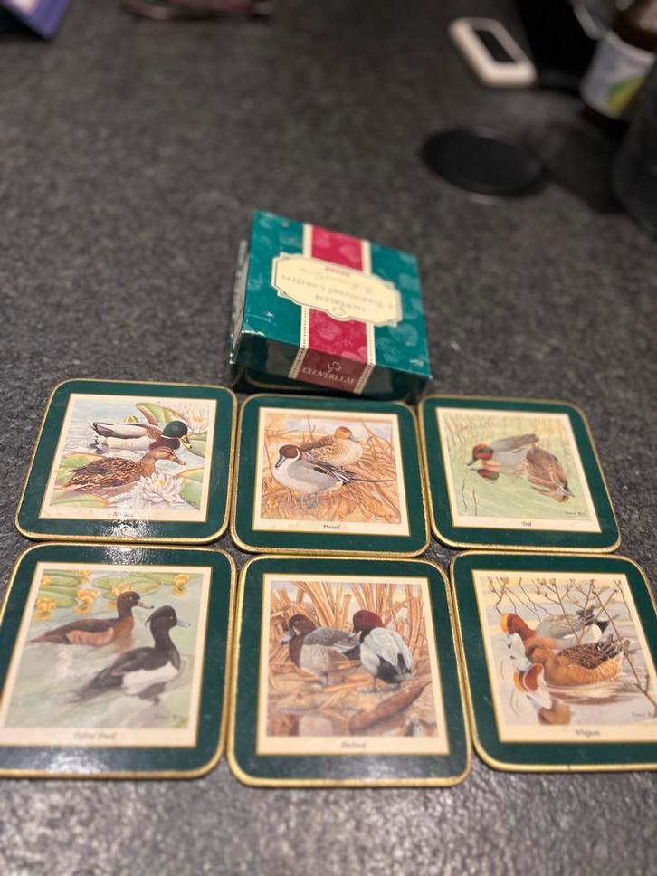 Cloverleaf Onderzetters - Eenden Design, Huis en Inrichting, Woonaccessoires | Onderzetters, Gebruikt, Glas of Kopje, Ophalen of Verzenden