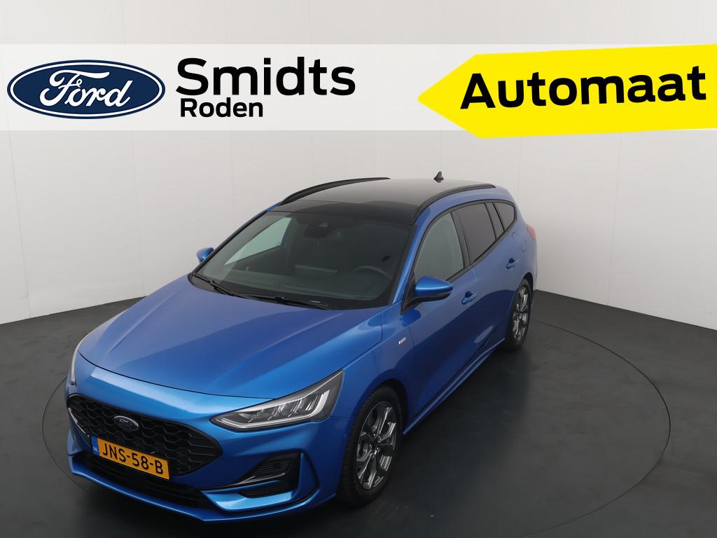 Ford FOCUS Wagon ST-Line X EcoBoost Hybrid 155 pk | Pano | T, Stof, Gebruikt, Blauw, Hybride Elektrisch/Benzine