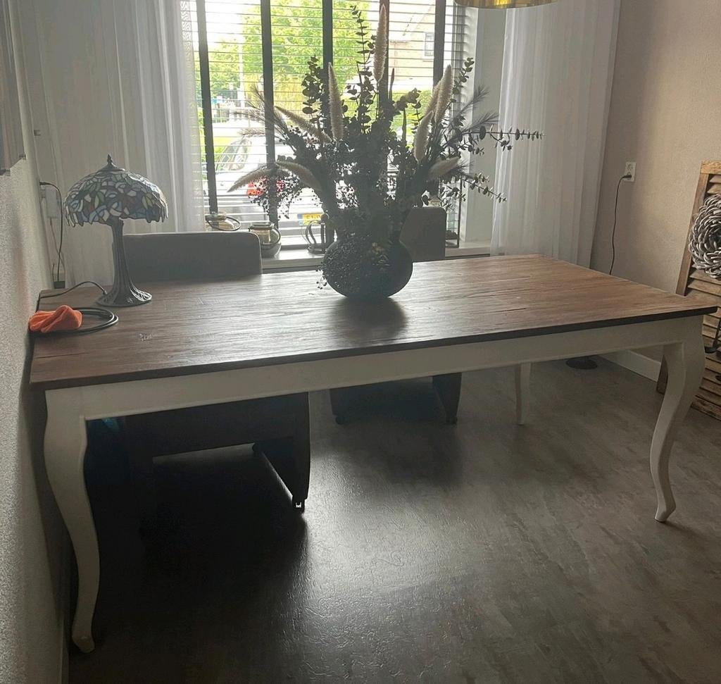 Mooie eettafel met Queen Ann poten, Huis en Inrichting, Tafels | Eettafels, Ophalen, 50 tot 100 cm, Zo goed als nieuw, 150 tot 200 cm