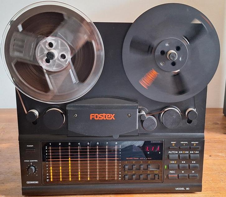 Fostex Model 80 8-sporen bandrecorder, Audio, Tv en Foto, Bandrecorders, Bandrecorder, Met banden, Ophalen of Verzenden