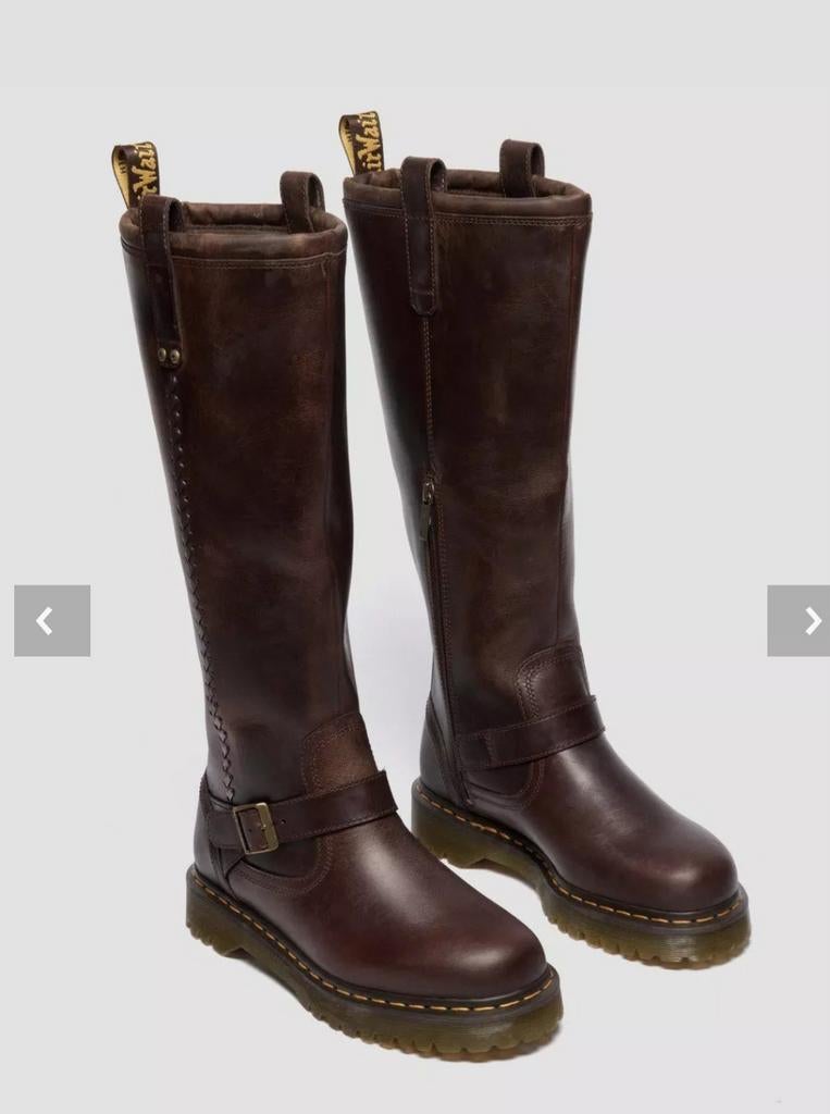 Dr. Martens Anistone biker boots maat 42 laarzen bruin nieuw, Ophalen of Verzenden, Nieuw, Bruin
