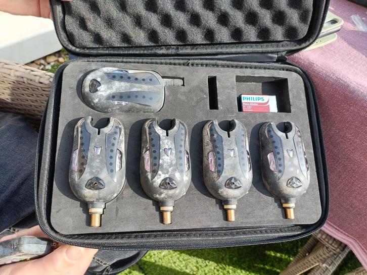 Pieperset met ontvanger en 4 beetmelders, Watersport en Boten, Hengelsport | Algemeen, Gebruikt, Overige typen, Ophalen of Verzenden